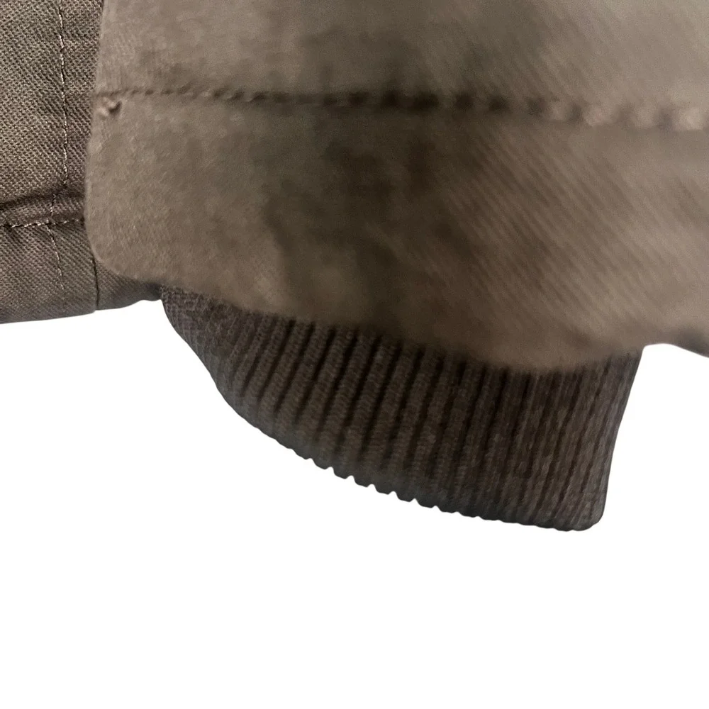 WenVen Mens Military Cotton Jacket Fleece Lined Hooded Parka Olive Green XL - Picture 7 of 8